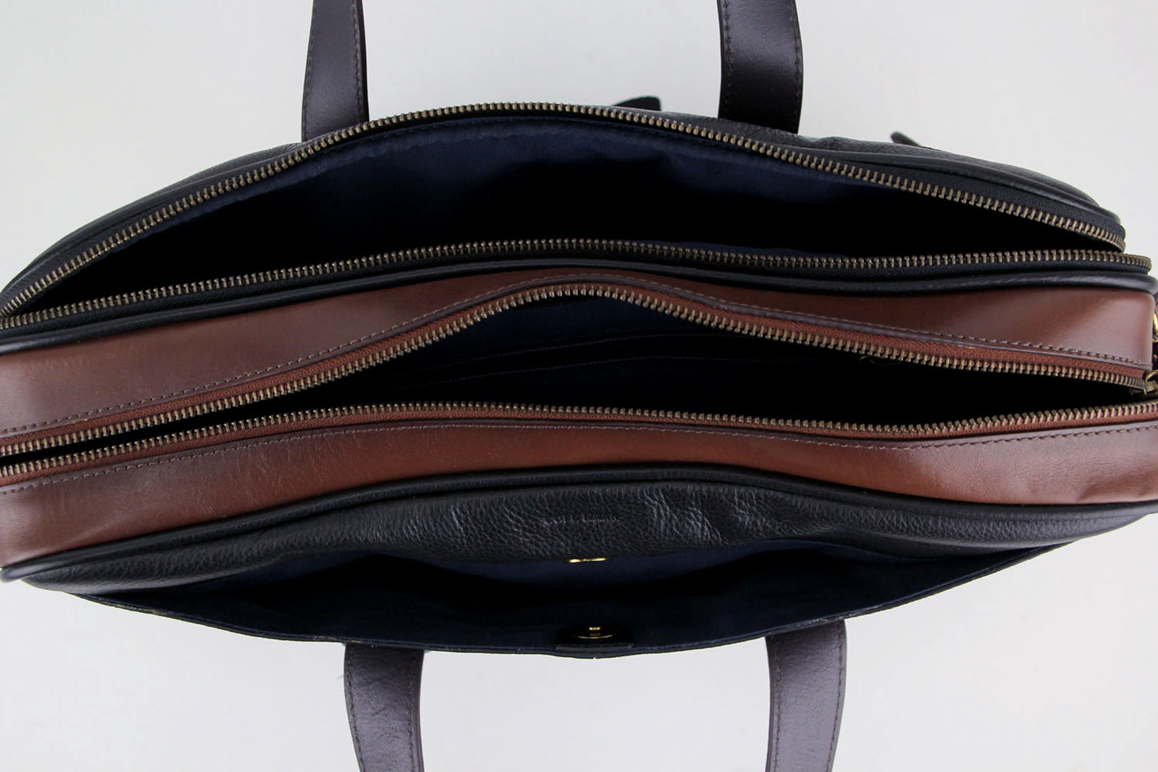 Zeckos Cole Haan Buchannon Leather Briefcase Travel Attache Case