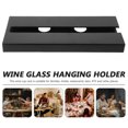 thumbnail image 4 of HEALEEP mug hooks under cabinet hanging holder Cup Hanging Storage Black ABS Space Saving 1Set, 4 of 8
