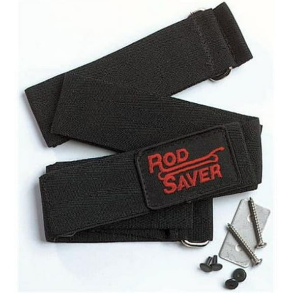 Rod Saver  Trolling Motor Strap for Walleye Boats - Black
