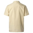 thumbnail image 4 of XDZJLR Men Shirt Spring And Summer Fashion And Leisure Dongfeng Pocket Button Lapel Short Sleeve Tops, 4 of 7