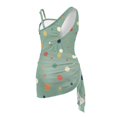 thumbnail image 5 of Tutolipy Cartoon Frogs & Mushroom House Girls' One Piece Swimsuit with Cover Up, Quick Dry Girls One Piece Swimsuit for Teens, Adjustable Strap 17-18 Years Old, 5 of 10