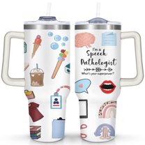 Dental Doctor's Equipment 40 Oz Tumbler with Handle Lid and Straw, Stainless Steel Double Walled Vacuum Insulated Cup, Cute Birthday Gifts Tumbler for Women Men Friends