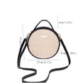 thumbnail image 3 of Woven Crossbody Bag Round Lightweight Casual Shoulder Handbag, Lightweight Spacious Design Versatile Carry Style, for Shopping Travel Daily Beach Women Use, 3 of 8