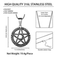 thumbnail image 6 of Jewmon Pentagram Necklace for Men Women Celtic Knot Crecent Moon Pendant Wiccan Jewelry Couples Gift, 6 of 7