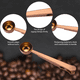 thumbnail image 3 of Cuchara de café con clip, 2 en 1 de acero inoxidable, 1 cucharada de cuchara medidora molida con clip para bolsa para café y té, 3 of 5