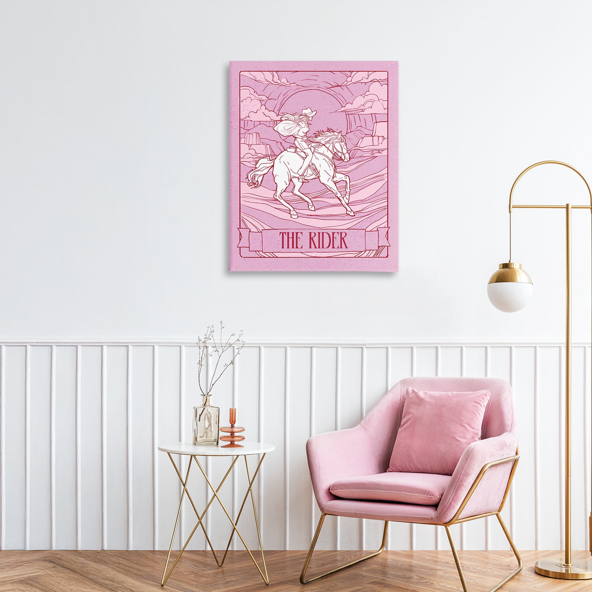 Stupell Industries Cowgirl Rider Tarot Card Canvas Wall Art, design by Ziwei Li