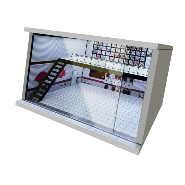 Vitrina de garaje, decoración de mesa, escala 1/64, 1/36, 1/32, estacionamiento para fundición a presión C