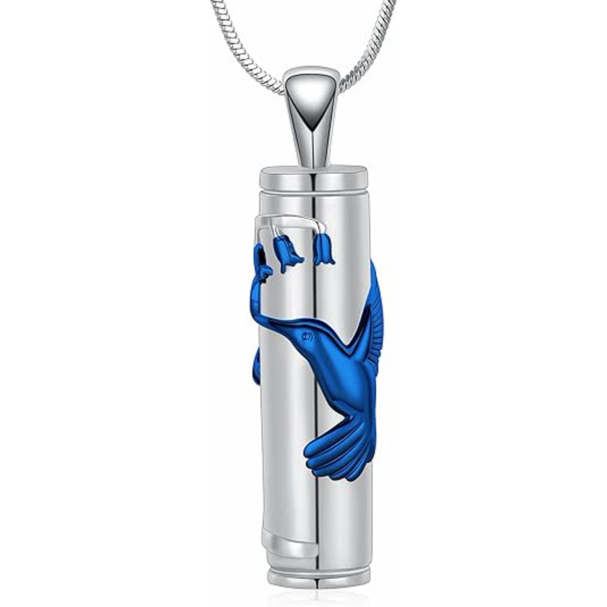 Hummingbird Cremation Jewelry for Ashes Cylinder Urn Necklace Hummingbird Cremation Jewelry for Ashes for Women Men Vial Memorial Keepsake Necklace of Loved One