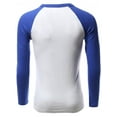 thumbnail image 2 of FashionOutfit Men's Long Sleeve Raglan Roundneck Baseball T-shirt Tops, 2 of 3