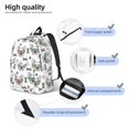 thumbnail image 3 of Disketp Cute French Bulldog print Canvas Backpack Lightweight Travel Daypack Student Rucksack Laptop Backpack-Medium, 3 of 5