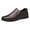 Brown, variant on Men's Slip on Loafers Dress Shoes Classic Casual Leather Formal Business Work Driving Oxfords for Banquet Wedding Black Size 7.5
