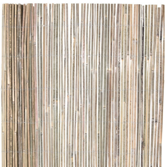 Backyard X-Scapes Natural Raw Split Bamboo Slat Fence 48 in H x 72 in L