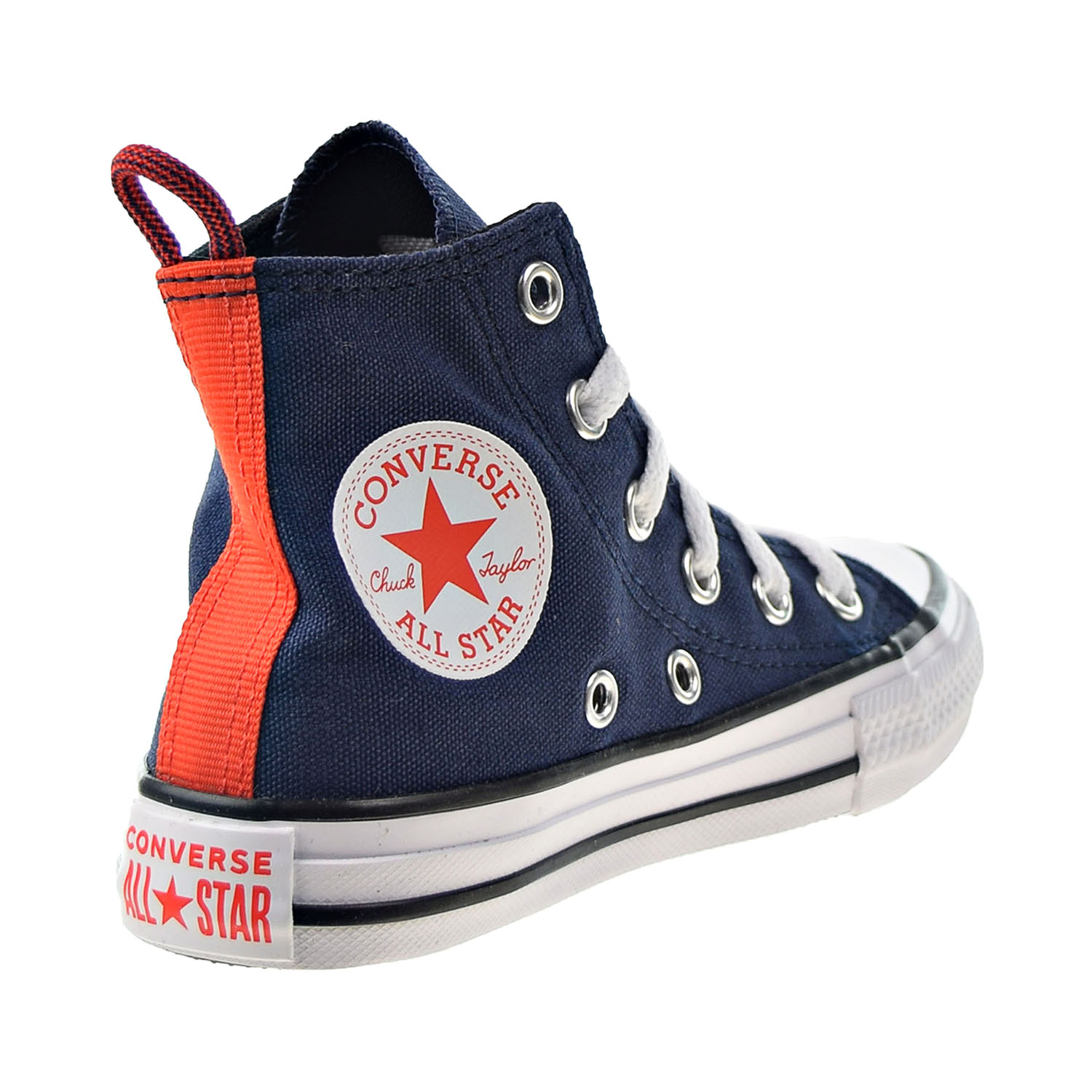 Converse Chuck Taylor All Star Hi Kids' Shoes Midnight Navy-Bright Orange 670671f - image 3 of 6