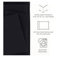 thumbnail image 3 of Double-Brushed Microfiber Full Sheet Set 4 Piece – Oeko-TEX Certified Ultra Soft & Wrinkle-Free - 16" Deep Pocket Sheets - Easy Care Full Size - Black, 3 of 7