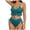 Green-1, variant on Women's Two Piece Swimsuit Ruffle High Waisted Bikini Sets Halter Bathing Suit with Drawstring Swimwear,Mint Green,L