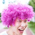 thumbnail image 2 of HNMKIU Carnival Afro Wig Funny Colorful Clown Wig for Masquerade Party outfits for women Purple,One Size, 2 of 3