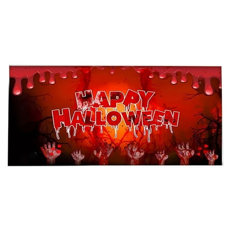 

YuanRX Halloween Garage Door Decorations Banner 7 X 16 Ft Movie Characters Halloween Garage Door Cover For Double Car Garage Hanging Halloween Mural For Outdoor Party Door Hanging Decoration