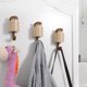 thumbnail image 3 of Ganchos de ardilla invisibles grises, soporte para llaves de paraguas, ganchos de pared autoadhesivos montables para abrigo, sombrero, decoración de pared para teléfono móvil, 3 of 5