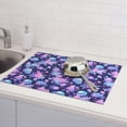 thumbnail image 6 of Fuzoiu White Skull Flower Print Absorbent, Reversible Microfiber Dish Drying Mat for Kitchen, Dish Drying Pad for Dishes, Utensils, Pots and Pans, Extra Large 18 Inch x 24 Inch, 6 of 7
