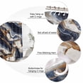 thumbnail image 3 of Blue Brown Bathroom Shower Curtains with 12 Hooks Polyester Waterproof Shower Curtain for Stalls and Bathtubs Modern Abstract Art Decorative Bathroom Privacy Curtain 72x78 Inches, 3 of 8