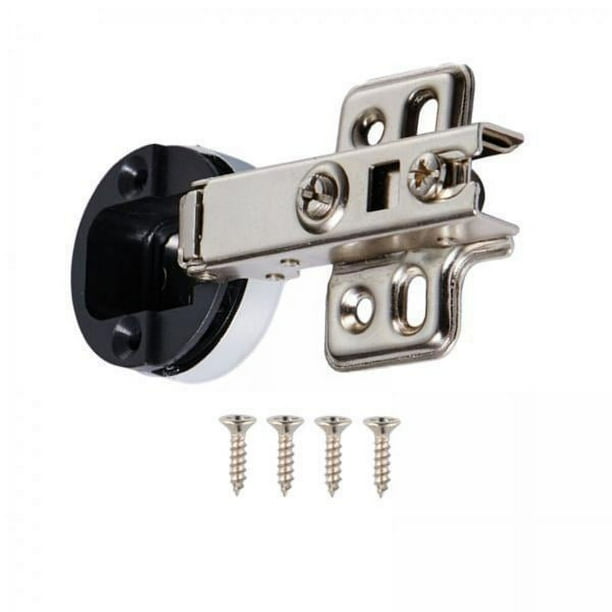 3x de Puerta de Vidrio para Armario de Cocina, Herrajes para Gabinetes para El Hogar, Fija de Acero, Tornillos de Copa de 35 Mm, , Derecho 3 piezas