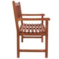 thumbnail image 3 of Banco de patio VidaXL, diseño rústico de madera de acacia, 120 cm, con cojín, 3 of 9