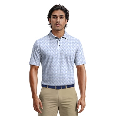 Ben Hogan Men's & Big Men's Performance Geo Polo Short Sleeve Polo Shirt, up to 5XL