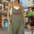 thumbnail image 3 of B91xZ Overall for Women Jumpsuits Spring Summer Casual Loose Bib Overalls Pants Rompers Jumpsuits,AG XL, 3 of 5