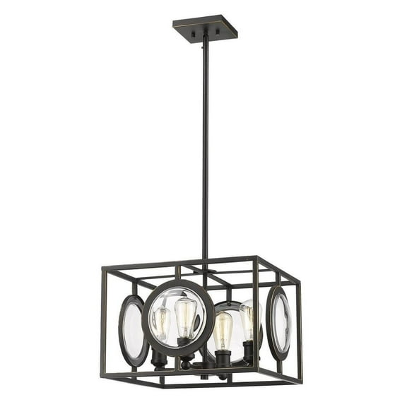 4 Light Pendant in Coastal Style 17.75 inches Wide By 11 inches High-Olde Bronze Finish Bailey Street Home 372-Bel-2334100