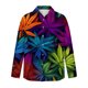 thumbnail image 3 of Men's Summer New Loose Print Long Sleeve Shirt Cardigan Beach ShirtM, 3 of 4