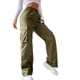 thumbnail image 4 of Keeccty Women Full Length Solid Color Pockets Pants, 4 of 4