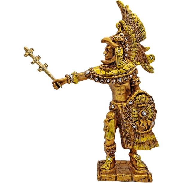 MORIN Imágenes | Caballero Guerrero con Escultura Águila| 39 cm | (Guerrero Águila Cobre)