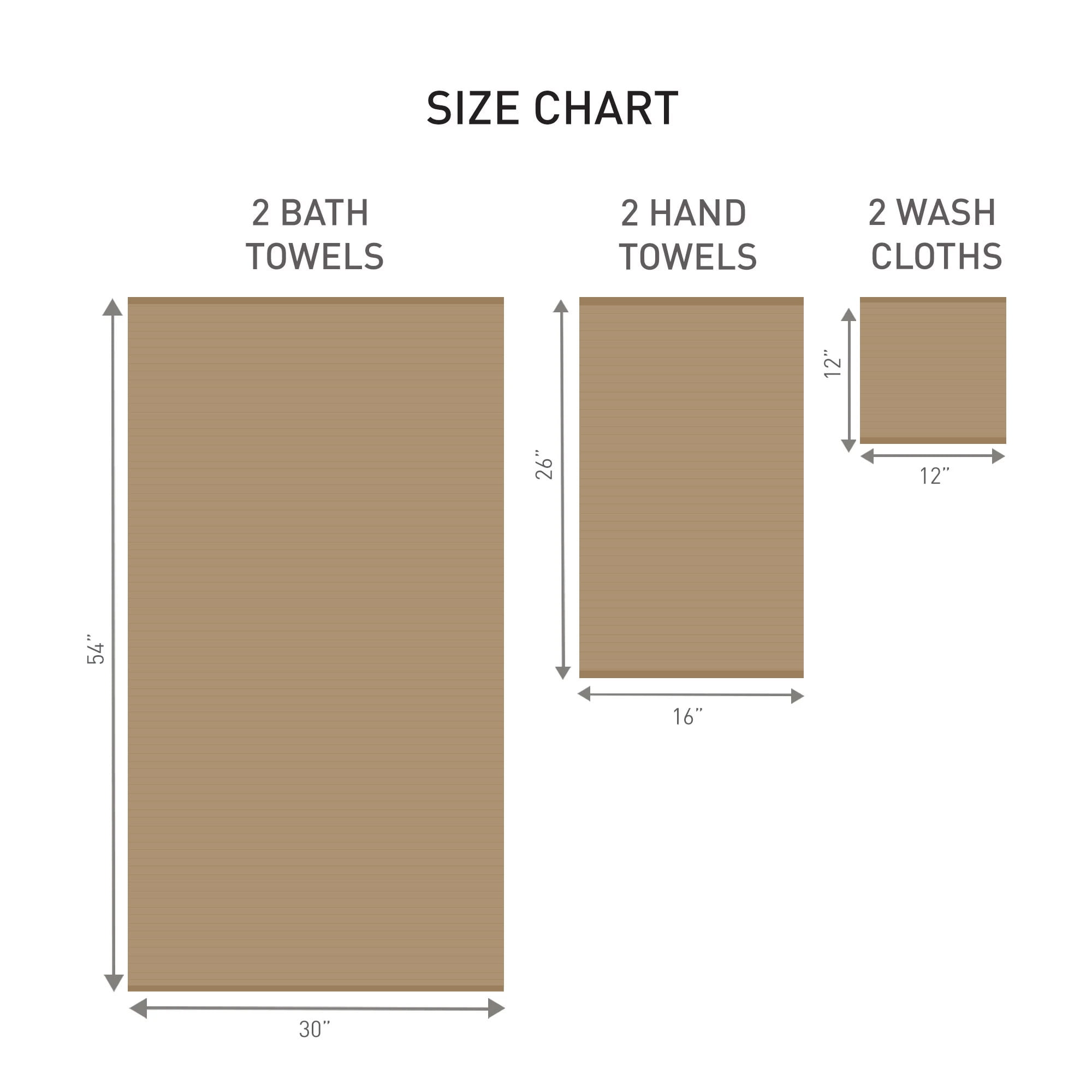 Better Homes & Gardens PowerLoft AIRRICH® 6 Piece Bath Towel Set, Dark Carmel Textured Stripe