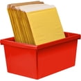 thumbnail image 3 of Storex 5.5 Gallon & 21L Classroom Storage Bin / Red (6 units/pack), 3 of 9