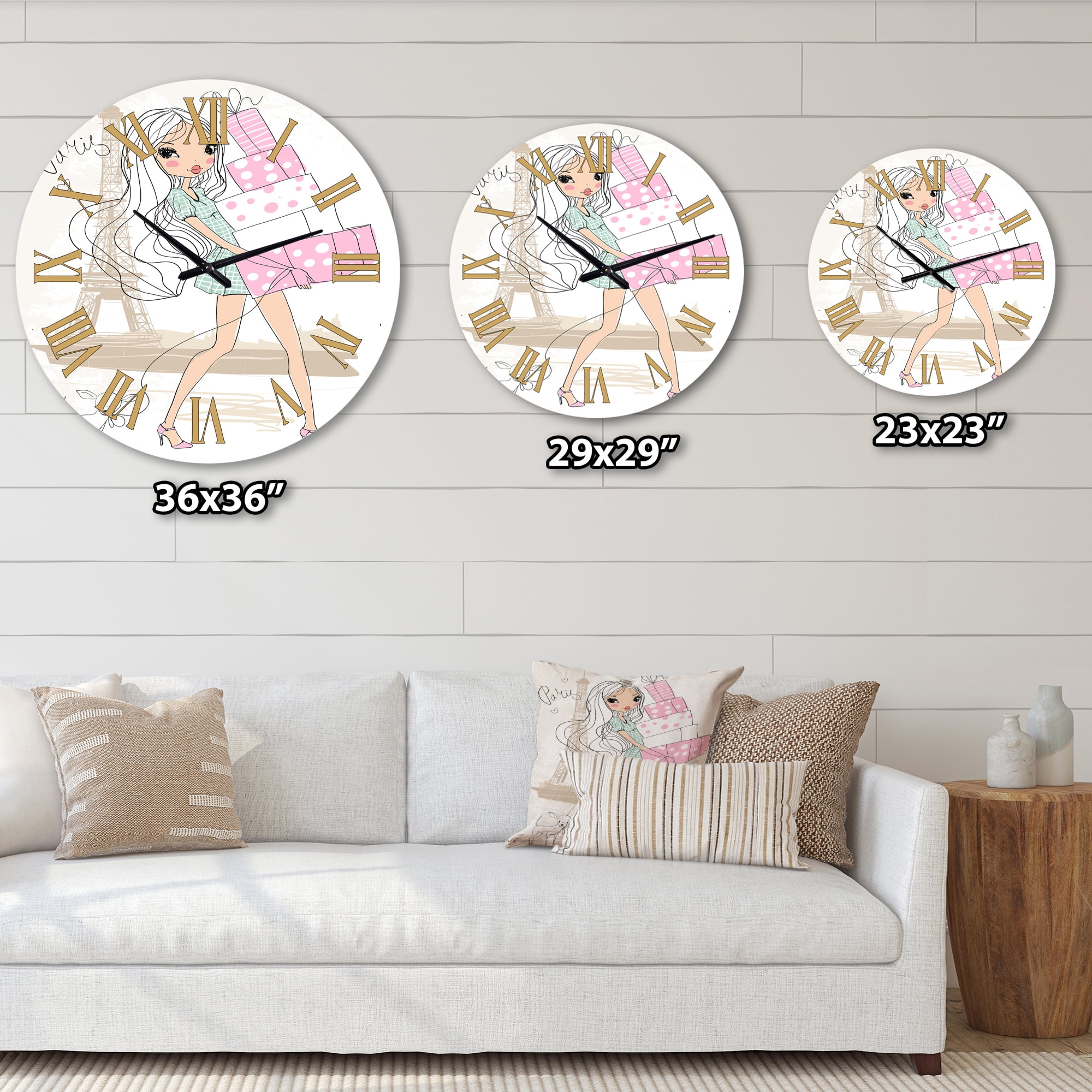 Designart 1 in Quartz Wall Clock