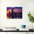 thumbnail image 2 of Acheng chicago's skyline is lit up in colorful light at sunset Wall Art, Chicago Skyline at Dusk Canvas Print, cityscape Wall decor, Modern Wall Decor Canvas Giclee, Scenery,Wall 16x12inch, 2 of 6