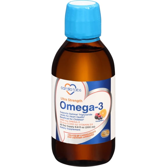Cardiotabs Ultra Strength Liquid Omega-3 - 2200 mg Omega-3 & 1000 IU Vit D