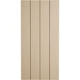 thumbnail image 3 of Ekena Millwork 22"W x 54"H Rustic Four Board Joined Board-n-Batten Rough Cedar Faux Wood Shutters w/No Batten (Per Pair), Primed Tan, 3 of 11