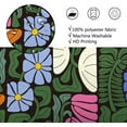 thumbnail image 5 of Boho Abstract Colorful Floral Shower Curtain, Vintage Retro Patchwork Pink Blue Green Flower Botanical Geometric Aesthetic Groovy Bathroom Decor Shower Curtain Set with 12 Hooks, 69X84in, 5 of 5