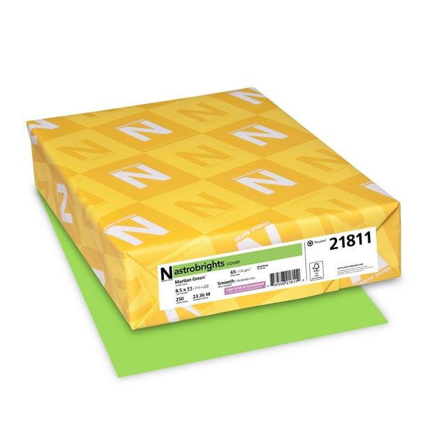 Cartulina de colores Wausau Papers Neenah Astrobrights, 250 hojas