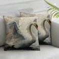 thumbnail image 3 of nygtbtfer  Sketch Throw Pillow Cover Beauty Bird Portrait Elegant Animal Wings Lake Nature Pillow Decorative Square Cushion for Home Couch Bed White, 3 of 7