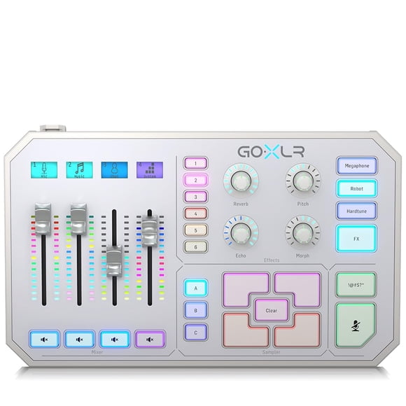 Interfaz de audio TC-Helicon GoXLR-WH blanca para emisoras