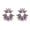 Purple, variant on HUANLEDASH 1 Pair Women Dangle Earrings Rhinestone Ring Shape Bohemian Style Stainless Alloy Ear Decoration Jewelry Party Prom Bride Hanging Earrings