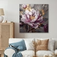 thumbnail image 2 of Designart "Peonies Blooming Pink Grey V" Floral Peony Metal Wall Art, 2 of 5