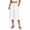 White, variant on LEAVINGSUO Cropped Pants for Women With Drawstring Women's Fashion Solid Color Pocket Elastic Waist Capris Pants White XS