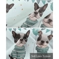 thumbnail image 6 of Turquoise Dogs Linen Curtain Valance for Bedroom/Bathroom/Kitchen/Living/Dining Room Window,Animal Pet Celebration Bohemian Polka Dots Pocket Topper Drapes Decorative Cafe Drapery Panel 54"x18", 6 of 6