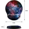 thumbnail image 6 of Mouse Pad with Wrist Support, Ergonomic Mouse Pad with Memory Foam Wrist Rest Cushion, Non-Slip Rubber Base Gaming Mice Pad for Home Office Computer Laptop, Starry Sky, 6 of 14