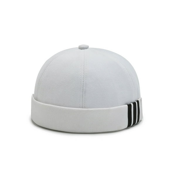 Qarigey Moda Skullcap estampado Retro marinero cubo Docker gorras sin borde ajustable Color sólido sombrero diario baile al aire libre Type10 NO10