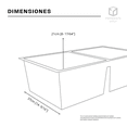 thumbnail image 4 of Tarja Fregadero Doble Submontar YMA Home Acero Inoxidable 304 Plata C con Accesorios, 4 of 6