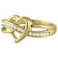 thumbnail image 3 of Halo Jewelers 14k Yellow Gold 1/6 Carat (Ctw) Round Cut Natural White Diamond Infinity Heart Promise Engagement Ring for Women Wedding Birthday (Color: H-I, Clarity: I1-I2, 0.18Cttw) Ring Size-4, 3 of 6